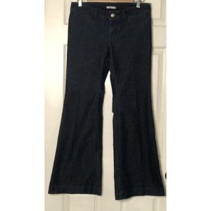 banana republic classic wide leg bell bottom size 8 Dark Wash 90’s Jeans Retro